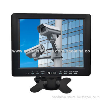 LCD 8 inch CCTV monitor portable plastic stand with BNC inputNew